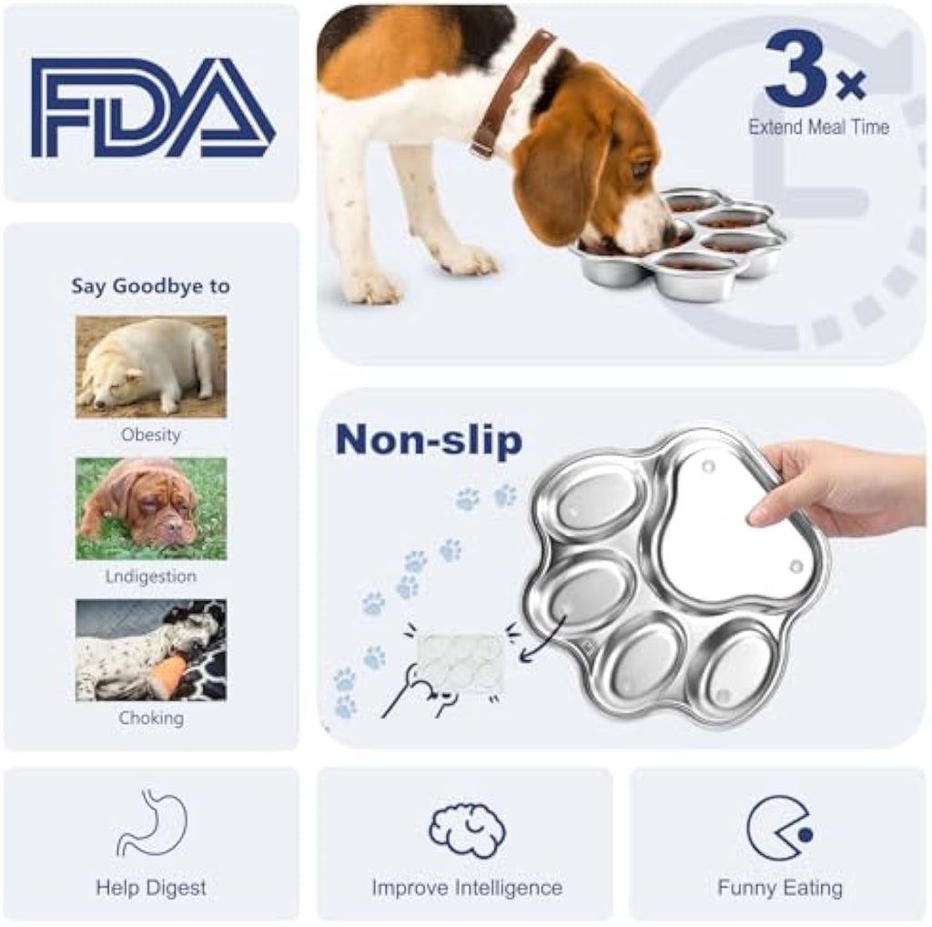 Stainless Steel Slow Feeder for Small Medium Breed